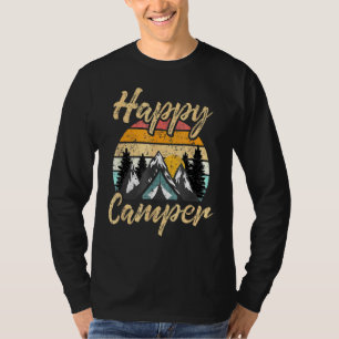 T-shirt Camping en détresse Randonnée présent Happy Camper