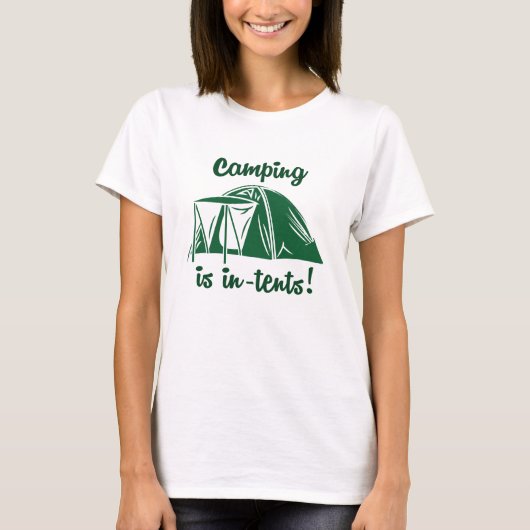 T-shirt Camping En Tentes (Devant)
