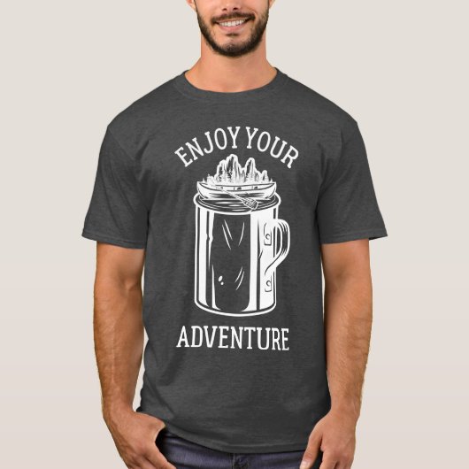 T-shirt Camping Enjoy Your Adventure Coffee Mug Canoe fami (Devant)