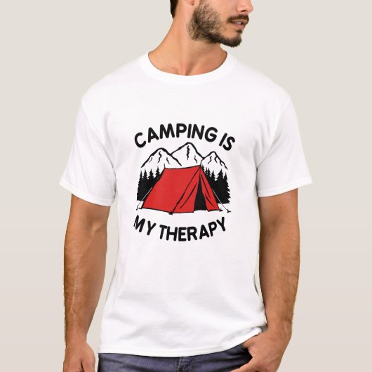 T-shirt Camping est ma thérapie (Devant)