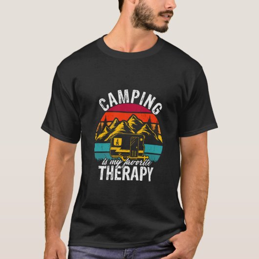 T-shirt Camping est ma thérapie (Devant)