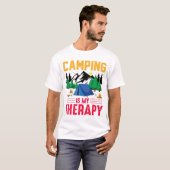 T-shirt Camping est ma thérapie (Devant entier)