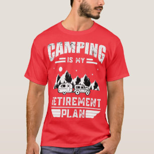 T-shirt Camping est mon plan de retraite Vinta camping été