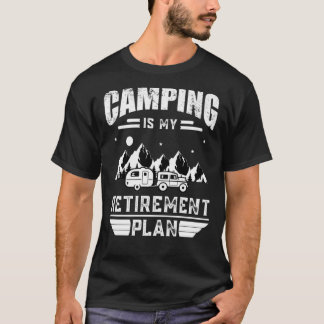 T-shirt Camping est mon plan de retraite Vinta camping été