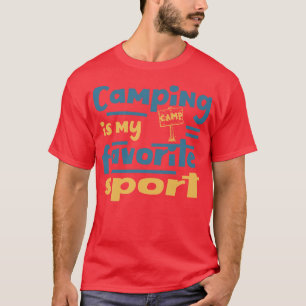 T-shirt Camping Est Mon Sport Préféré Funny Camper