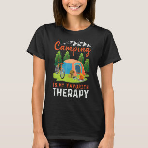 T-shirt Camping Est Mon Thérapie Préférée Aventure Tente H
