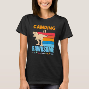 T-shirt Camping Est Un Magnifique Dinosaure Camper Boys Gi