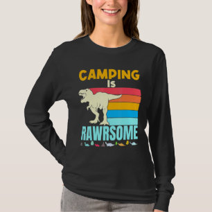 T-shirt Camping Est Un Magnifique Dinosaure Camper Boys Gi