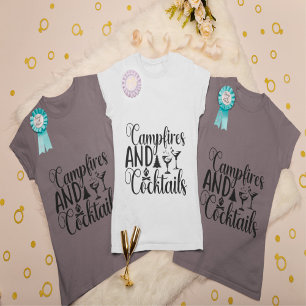 T-shirt Camping et cocktails Bachelorette Bride