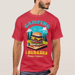 T-shirt Camping et hamburgers Happy Campers
