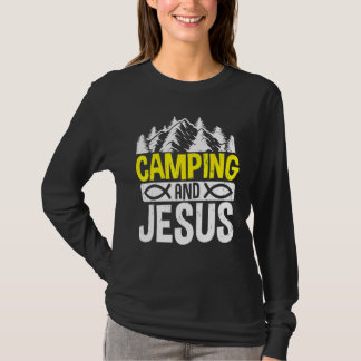 T-shirt Camping Et Jésus