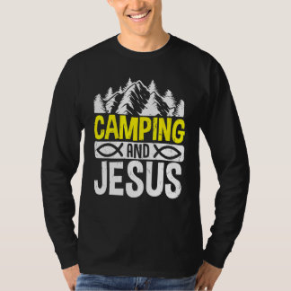 T-shirt Camping Et Jésus