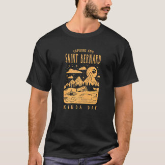 T-shirt Camping Et Saint Bernard Kinda Day St Bernhardshu