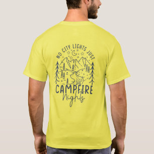T-shirt Camping familial sans lumières de la ville