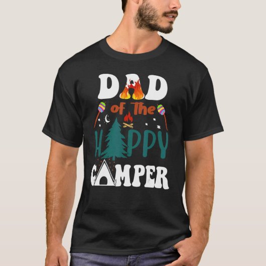 T-shirt Camping Famille Papa Du Camper Happy (Devant)