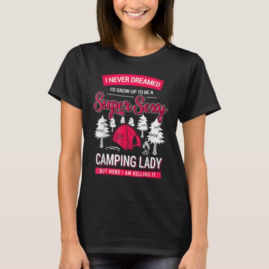 T-shirt Camping Femmes Camper RV Vacances Camping Femmes (Devant)