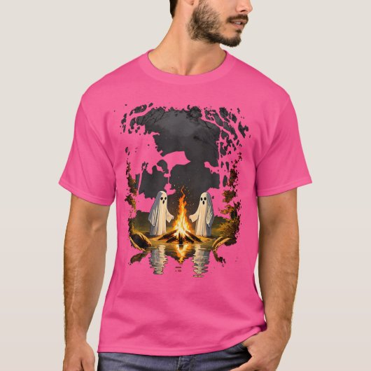 T-shirt Camping Feu de Campagne Costume d'Halloween (Devant)