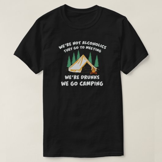 T-shirt camping feu montagnes wanderlust, randonnée (Design devant)