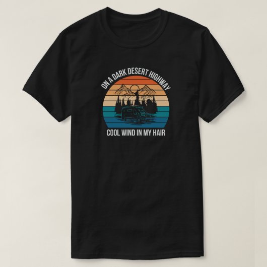 T-shirt camping feu montagnes wanderlust, randonnée (Design devant)