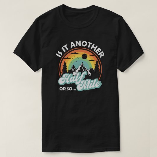 T-shirt camping feu montagnes wanderlust, randonnée (Design devant)