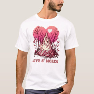 T-shirt camping feu montagnes wanderlust, randonnée en t