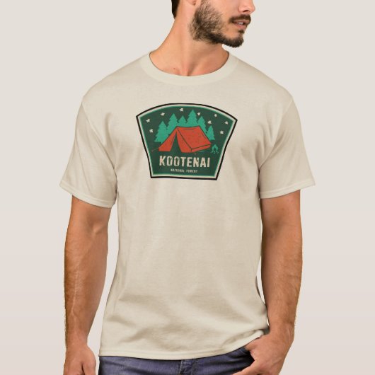 T-shirt Camping forestier national Kootenai (Devant)