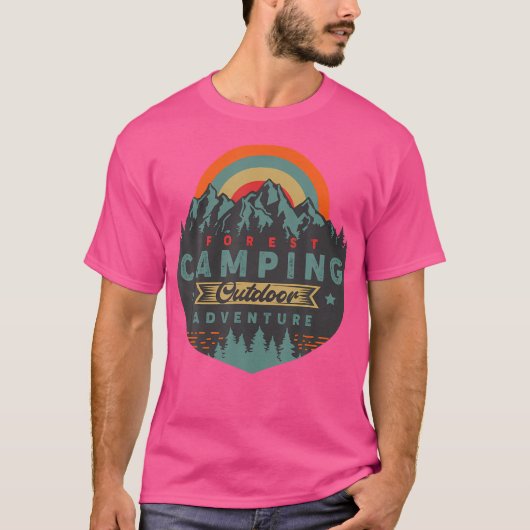 T-shirt Camping Forêt Nature Randonnée Aventure Love Camp (Devant)