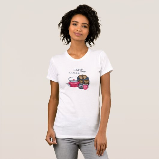 T-shirt Camping Glamping Nom du camp Tee (Devant entier)