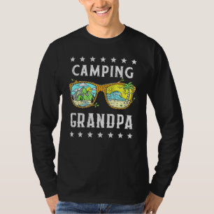 T-shirt Camping Grand-pa Retro Graphic extérieur Tee Happy