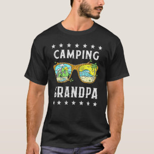 T-shirt Camping Grand-pa Retro Graphic extérieur Tee Happy
