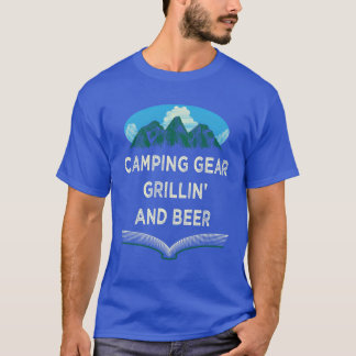 T-shirt Camping Grillin et Bière Camper Party Camp Réunion
