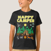 T-shirt CAMPING-HAPPY CAMPER- Camping Drôle Avec Critters (Devant)