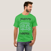T-shirt Camping Happy Camper rétro (Devant entier)