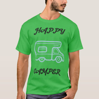 T-shirt Camping Happy Camper rétro