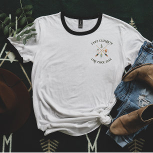 T-shirt Camping illustré   Demoiselle d'honneur d'enterrem