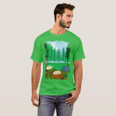 T-shirt Camping Inent And Forest Camping girl (Devant entier)
