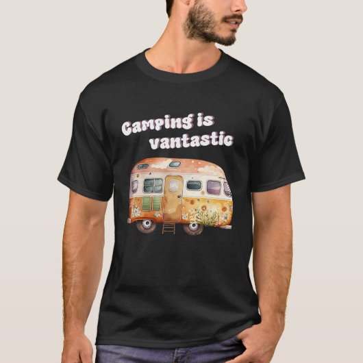 T-shirt Camping is fantastic camper van camping (Devant)