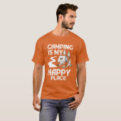 T-shirt Camping Is My Happy Place funny (Devant entier)