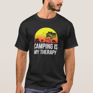 T-shirt Camping is My Therapy - Camping