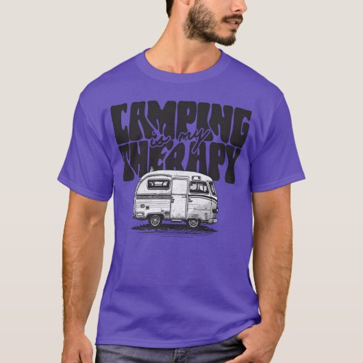 T-shirt Camping is my therapy funny sayings (Devant)