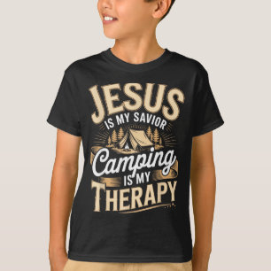 T-shirt Camping jésus foi chrétienne religieuse