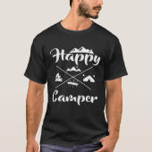 T-shirt Camping Lover Funny Happy Camper Apparel (Devant)