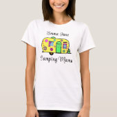 T-shirt Camping Mama Sweet Camper Trailer avec nom (Devant)