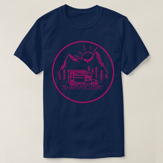 T-shirt Camping Maman Femme RV Campervan Logo (Design devant)