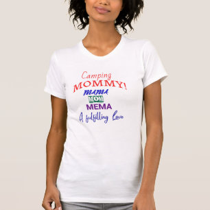 T-shirt Camping maman ! Typographie