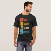 T-shirt Camping Manger Dormir Grimper Répéter Classique Ét (Devant entier)