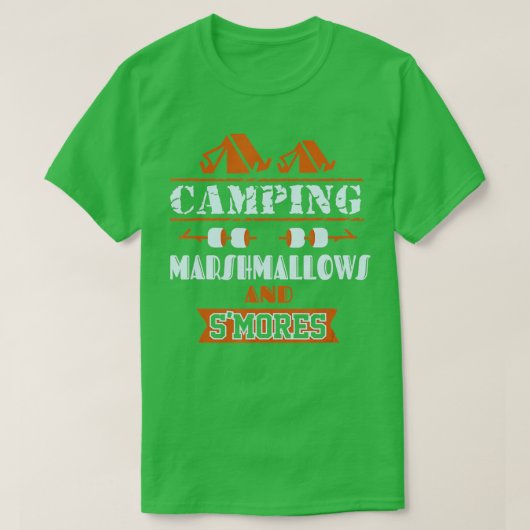 T-shirt Camping Marshmallows et smores T (Design devant)