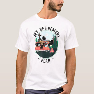T-shirt Camping Mon Régime De Retraite Motorhome Campervan