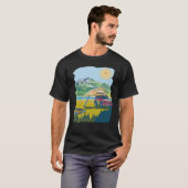 T-shirt Camping on the Lake Retro 70s Cool Fun (Devant entier)