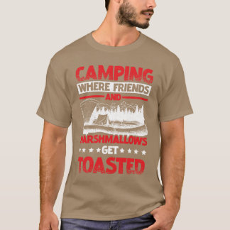 T-shirt Camping où les amis et Marshmallowsoast
